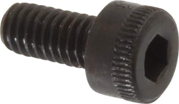 Made in USA - M4x0.70 Metric Coarse Hex Socket Drive, Socket Cap Screw - Grade 12.9 Alloy Steel, Black Oxide Finish, Fully Threaded, 8mm Length Under Head - Apex Tool & Supply