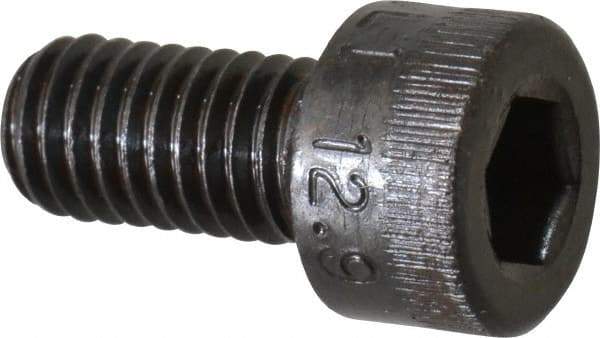 Made in USA - M5x0.80 Metric Coarse Hex Socket Drive, Socket Cap Screw - Grade 12.9 Alloy Steel, Black Oxide Finish, Fully Threaded, 10mm Length Under Head - Apex Tool & Supply