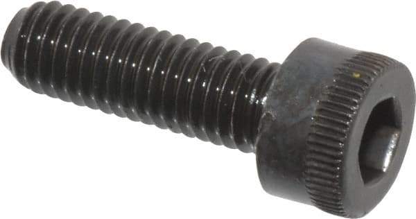 Made in USA - M5x0.80 Metric Coarse Hex Socket Drive, Socket Cap Screw - Grade 12.9 Alloy Steel, Black Oxide Finish, Fully Threaded, 16mm Length Under Head - Apex Tool & Supply