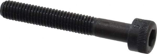 Made in USA - M5x0.80 Metric Coarse Hex Socket Drive, Socket Cap Screw - Grade 12.9 Alloy Steel, Black Oxide Finish, Partially Threaded, 35mm Length Under Head - Apex Tool & Supply