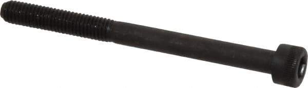 Made in USA - M5x0.80 Metric Coarse Hex Socket Drive, Socket Cap Screw - Grade 12.9 Alloy Steel, Black Oxide Finish, Partially Threaded, 60mm Length Under Head - Apex Tool & Supply