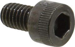 Made in USA - M6x1.00 Metric Coarse Hex Socket Drive, Socket Cap Screw - Grade 12.9 Alloy Steel, Black Oxide Finish, Fully Threaded, 10mm Length Under Head - Apex Tool & Supply