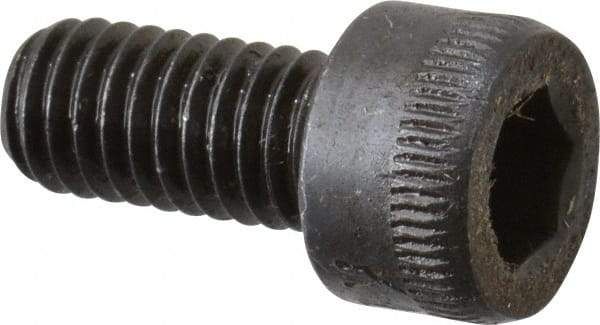 Made in USA - M6x1.00 Metric Coarse Hex Socket Drive, Socket Cap Screw - Grade 12.9 Alloy Steel, Black Oxide Finish, Fully Threaded, 12mm Length Under Head - Apex Tool & Supply