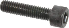 Made in USA - M6x1.00 Metric Coarse Hex Socket Drive, Socket Cap Screw - Grade 12.9 Alloy Steel, Black Oxide Finish, Fully Threaded, 25mm Length Under Head - Apex Tool & Supply