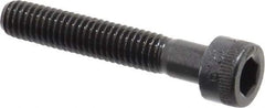 Made in USA - M6x1.00 Metric Coarse Hex Socket Drive, Socket Cap Screw - Grade 12.9 Alloy Steel, Black Oxide Finish, Partially Threaded, 35mm Length Under Head - Apex Tool & Supply