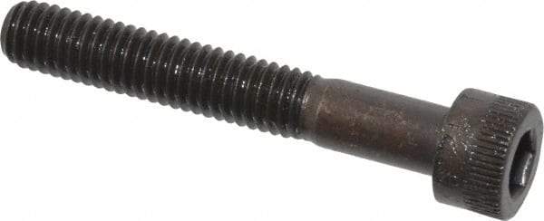 Made in USA - M6x1.00 Metric Coarse Hex Socket Drive, Socket Cap Screw - Grade 12.9 Alloy Steel, Black Oxide Finish, Partially Threaded, 40mm Length Under Head - Apex Tool & Supply