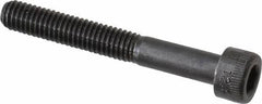 Made in USA - M6x1.00 Metric Coarse Hex Socket Drive, Socket Cap Screw - Grade 12.9 Alloy Steel, Black Oxide Finish, Partially Threaded, 45mm Length Under Head - Apex Tool & Supply