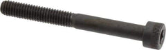 Made in USA - M6x1.00 Metric Coarse Hex Socket Drive, Socket Cap Screw - Grade 12.9 Alloy Steel, Black Oxide Finish, Partially Threaded, 55mm Length Under Head - Apex Tool & Supply