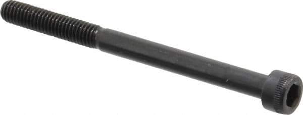 Made in USA - M6x1.00 Metric Coarse Hex Socket Drive, Socket Cap Screw - Grade 12.9 Alloy Steel, Black Oxide Finish, Partially Threaded, 75mm Length Under Head - Apex Tool & Supply