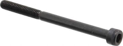 Made in USA - M6x1.00 Metric Coarse Hex Socket Drive, Socket Cap Screw - Grade 12.9 Alloy Steel, Black Oxide Finish, Partially Threaded, 75mm Length Under Head - Apex Tool & Supply