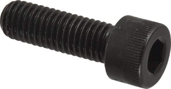 Made in USA - M8x1.25 Metric Coarse Hex Socket Drive, Socket Cap Screw - Grade 12.9 Alloy Steel, Black Oxide Finish, Fully Threaded, 25mm Length Under Head - Apex Tool & Supply