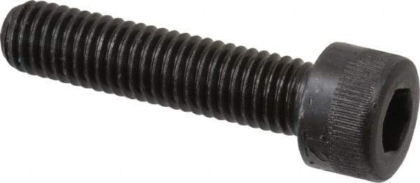 Made in USA - M8x1.25 Metric Coarse Hex Socket Drive, Socket Cap Screw - Grade 12.9 Alloy Steel, Black Oxide Finish, Fully Threaded, 35mm Length Under Head - Apex Tool & Supply