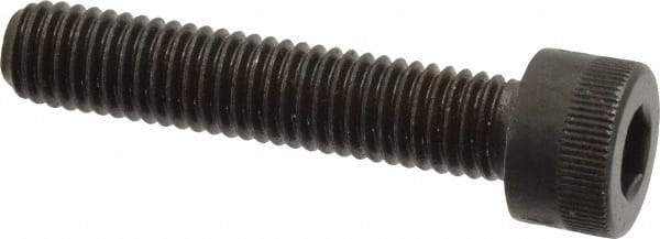 Made in USA - M8x1.25 Metric Coarse Hex Socket Drive, Socket Cap Screw - Grade 12.9 Alloy Steel, Black Oxide Finish, Fully Threaded, 40mm Length Under Head - Apex Tool & Supply