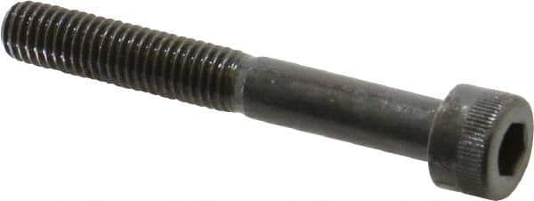 Made in USA - M8x1.25 Metric Coarse Hex Socket Drive, Socket Cap Screw - Grade 12.9 Alloy Steel, Black Oxide Finish, Partially Threaded, 60mm Length Under Head - Apex Tool & Supply