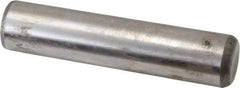 Made in USA - 1" Diam x 4-1/2" Pin Length Grade 8 Alloy Steel Standard Dowel Pin - Bright Finish, C 47-58 & C 60 (Surface) Hardness, 117,800 Lb (Single Shear), 235,600 Lb (Double Shear) Breaking Strength, 1 Beveled & 1 Rounded End - Apex Tool & Supply
