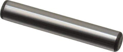 Made in USA - 3/8" Diam x 2-1/4" Pin Length Grade 8 Alloy Steel Standard Dowel Pin - Bright Finish, C 47-58 & C 60 (Surface) Hardness, 16,550 Lb (Single Shear), 33,100 Lb (Double Shear) Breaking Strength, 1 Beveled & 1 Rounded End - Apex Tool & Supply