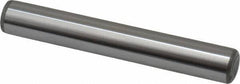 Made in USA - 7/16" Diam x 3" Pin Length Grade 8 Alloy Steel Standard Dowel Pin - Bright Finish, C 47-58 & C 60 (Surface) Hardness, 22,550 Lb (Single Shear), 45,100 Lb (Double Shear) Breaking Strength, 1 Beveled & 1 Rounded End - Apex Tool & Supply