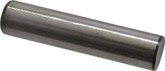 Made in USA - 1/2" Diam x 2-1/4" Pin Length Grade 8 Alloy Steel Standard Dowel Pin - Bright Finish, C 47-58 & C 60 (Surface) Hardness, 29,450 Lb (Single Shear), 58,900 Lb (Double Shear) Breaking Strength, 1 Beveled & 1 Rounded End - Apex Tool & Supply