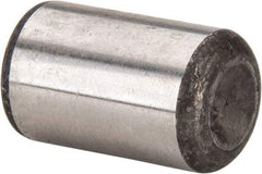 Made in USA - 5/8" Diam x 1" Pin Length Grade 8 Alloy Steel Standard Dowel Pin - Bright Finish, C 47-58 & C 60 (Surface) Hardness, 46,000 Lb (Single Shear), 92,000 Lb (Double Shear) Breaking Strength, 1 Beveled & 1 Rounded End - Apex Tool & Supply