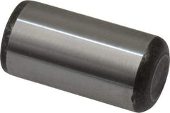 Made in USA - 5/8" Diam x 1-1/4" Pin Length Grade 8 Alloy Steel Standard Dowel Pin - Bright Finish, C 47-58 & C 60 (Surface) Hardness, 46,000 Lb (Single Shear), 92,000 Lb (Double Shear) Breaking Strength, 1 Beveled & 1 Rounded End - Apex Tool & Supply