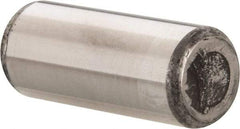 Made in USA - 5/8" Diam x 1-1/2" Pin Length Grade 8 Alloy Steel Standard Dowel Pin - Bright Finish, C 47-58 & C 60 (Surface) Hardness, 46,000 Lb (Single Shear), 92,000 Lb (Double Shear) Breaking Strength, 1 Beveled & 1 Rounded End - Apex Tool & Supply