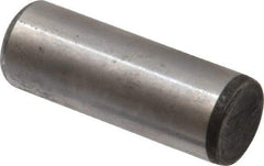 Made in USA - 5/8" Diam x 1-3/4" Pin Length Grade 8 Alloy Steel Standard Dowel Pin - Bright Finish, C 47-58 & C 60 (Surface) Hardness, 46,000 Lb (Single Shear), 92,000 Lb (Double Shear) Breaking Strength, 1 Beveled & 1 Rounded End - Apex Tool & Supply