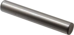 Made in USA - 5/8" Diam x 4" Pin Length Grade 8 Alloy Steel Standard Dowel Pin - Bright Finish, C 47-58 & C 60 (Surface) Hardness, 46,000 Lb (Single Shear), 92,000 Lb (Double Shear) Breaking Strength, 1 Beveled & 1 Rounded End - Apex Tool & Supply