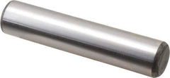 Made in USA - 3/4" Diam x 3-1/2" Pin Length Grade 8 Alloy Steel Standard Dowel Pin - Bright Finish, C 47-58 & C 60 (Surface) Hardness, 132,400 Lb (Double Shear), 66,200 Lb (Single Shear) Breaking Strength, 1 Beveled & 1 Rounded End - Apex Tool & Supply