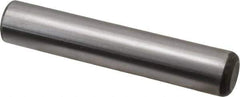 Made in USA - 3/4" Diam x 4" Pin Length Grade 8 Alloy Steel Standard Dowel Pin - Bright Finish, C 47-58 & C 60 (Surface) Hardness, 132,400 Lb (Double Shear), 66,200 Lb (Single Shear) Breaking Strength, 1 Beveled & 1 Rounded End - Apex Tool & Supply
