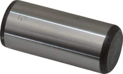 Made in USA - 7/8" Diam x 2" Pin Length Grade 8 Alloy Steel Standard Dowel Pin - Bright Finish, C 47-58 & C 60 (Surface) Hardness, 180,400 Lb (Double Shear), 90,200 Lb (Single Shear) Breaking Strength, 1 Beveled & 1 Rounded End - Apex Tool & Supply