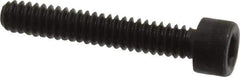 Made in USA - #10-24 UNC Hex Socket Drive, Socket Cap Screw - Alloy Steel, Black Oxide Finish, Partially Threaded, 1-1/8" Length Under Head - Apex Tool & Supply
