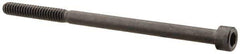 Made in USA - #10-24 UNC Hex Socket Drive, Socket Cap Screw - Alloy Steel, Black Oxide Finish, Partially Threaded, 3-1/4" Length Under Head - Apex Tool & Supply