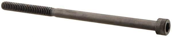 Made in USA - #10-24 UNC Hex Socket Drive, Socket Cap Screw - Alloy Steel, Black Oxide Finish, Partially Threaded, 3-1/2" Length Under Head - Apex Tool & Supply