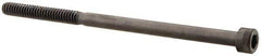 Made in USA - #10-24 UNC Hex Socket Drive, Socket Cap Screw - Alloy Steel, Black Oxide Finish, Partially Threaded, 3-1/2" Length Under Head - Apex Tool & Supply