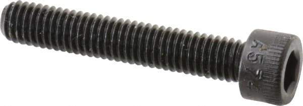 Made in USA - #10-32 UNF Hex Socket Drive, Socket Cap Screw - Alloy Steel, Black Oxide Finish, Partially Threaded, 1-1/8" Length Under Head - Apex Tool & Supply