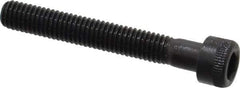 Made in USA - #10-32 UNF Hex Socket Drive, Socket Cap Screw - Alloy Steel, Black Oxide Finish, Partially Threaded, 1-3/8" Length Under Head - Apex Tool & Supply
