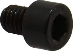 Made in USA - #10-32 UNF Hex Socket Drive, Socket Cap Screw - Alloy Steel, Black Oxide Finish, Fully Threaded, 1/4" Length Under Head - Apex Tool & Supply