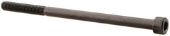 Made in USA - #10-32 UNF Hex Socket Drive, Socket Cap Screw - Alloy Steel, Black Oxide Finish, Partially Threaded, 3-1/4" Length Under Head - Apex Tool & Supply