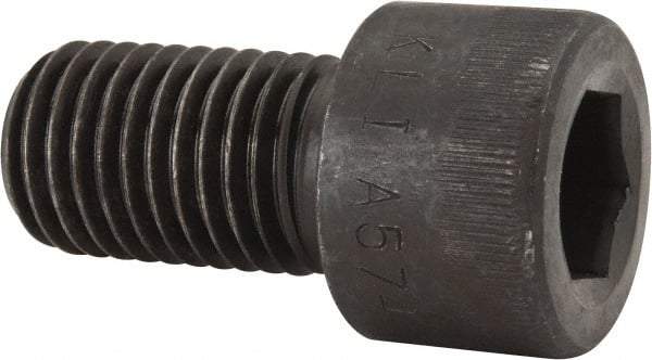 Made in USA - 1-8 UNC Hex Socket Drive, Socket Cap Screw - Alloy Steel, Black Oxide Finish, Fully Threaded, 1-3/4" Length Under Head - Apex Tool & Supply