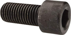 Made in USA - 1-8 UNC Hex Socket Drive, Socket Cap Screw - Alloy Steel, Black Oxide Finish, Fully Threaded, 2-1/4" Length Under Head - Apex Tool & Supply