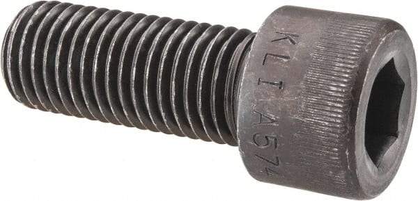 Made in USA - 1-8 UNC Hex Socket Drive, Socket Cap Screw - Alloy Steel, Black Oxide Finish, Fully Threaded, 2-1/2" Length Under Head - Apex Tool & Supply