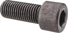Made in USA - 1-8 UNC Hex Socket Drive, Socket Cap Screw - Alloy Steel, Black Oxide Finish, Fully Threaded, 2-1/2" Length Under Head - Apex Tool & Supply