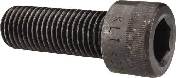 Made in USA - 1-8 UNC Hex Socket Drive, Socket Cap Screw - Alloy Steel, Black Oxide Finish, Fully Threaded, 2-3/4" Length Under Head - Apex Tool & Supply