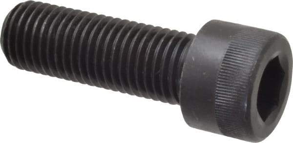Made in USA - 1-8 UNC Hex Socket Drive, Socket Cap Screw - Alloy Steel, Black Oxide Finish, Fully Threaded, 3" Length Under Head - Apex Tool & Supply