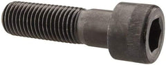 Made in USA - 1-8 UNC Hex Socket Drive, Socket Cap Screw - Alloy Steel, Black Oxide Finish, Partially Threaded, 3-1/2" Length Under Head - Apex Tool & Supply