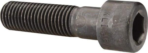Made in USA - 1-8 UNC Hex Socket Drive, Socket Cap Screw - Alloy Steel, Black Oxide Finish, Partially Threaded, 3-3/4" Length Under Head - Apex Tool & Supply