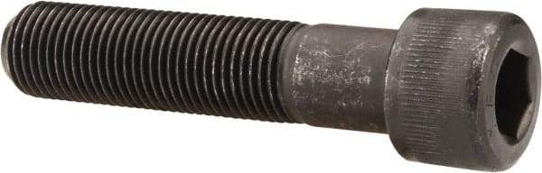 Made in USA - 1-8 UNC Hex Socket Drive, Socket Cap Screw - Alloy Steel, Black Oxide Finish, Partially Threaded, 4-1/4" Length Under Head - Apex Tool & Supply