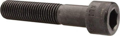 Made in USA - 1-8 UNC Hex Socket Drive, Socket Cap Screw - Alloy Steel, Black Oxide Finish, Partially Threaded, 5" Length Under Head - Apex Tool & Supply