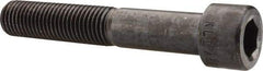 Made in USA - 1-8 UNC Hex Socket Drive, Socket Cap Screw - Alloy Steel, Black Oxide Finish, Partially Threaded, 6" Length Under Head - Apex Tool & Supply