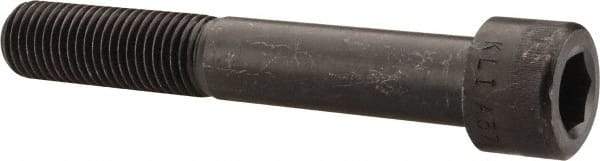 Made in USA - 1-8 UNC Hex Socket Drive, Socket Cap Screw - Alloy Steel, Black Oxide Finish, Partially Threaded, 6-1/2" Length Under Head - Apex Tool & Supply